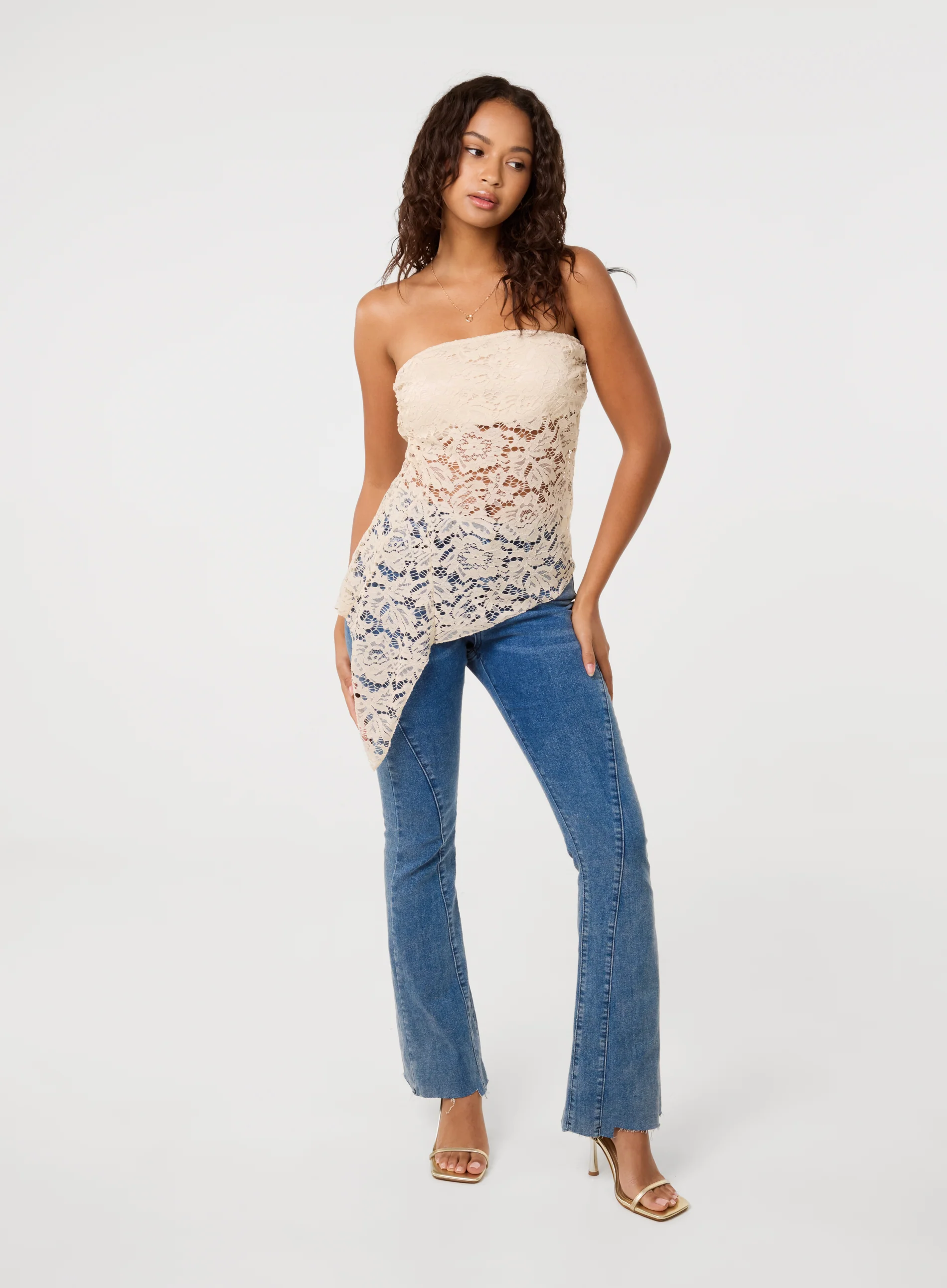 Floral Lace Bandeau Top - Image 2