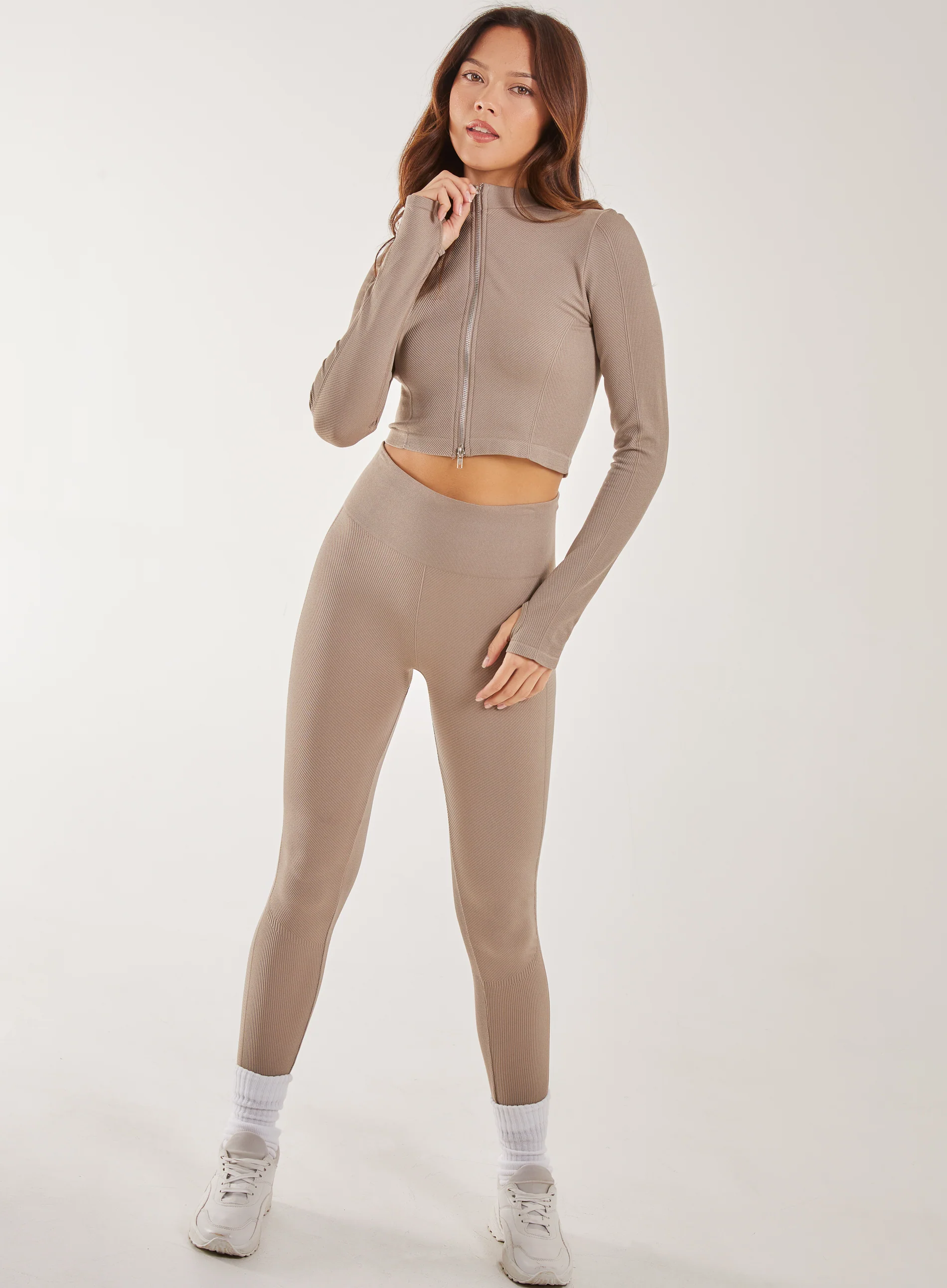 Active Rib Double Zip Top - Image 3