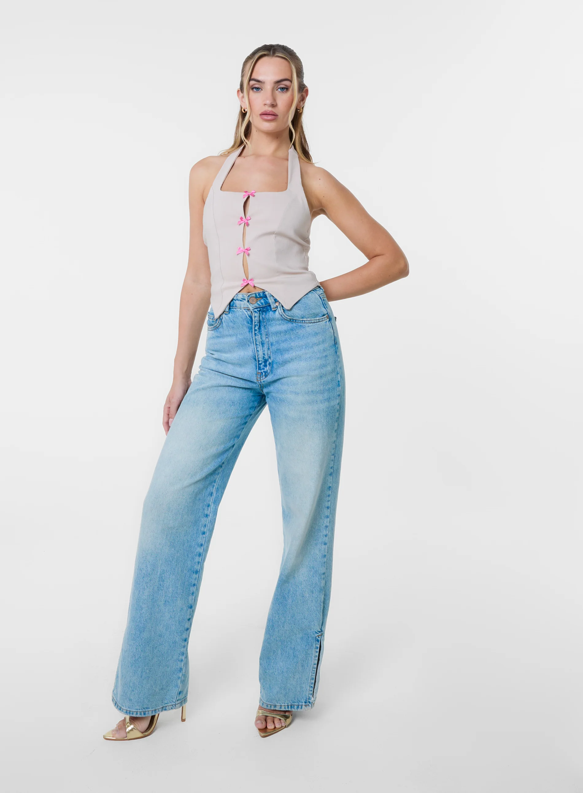 Halter Neck Top With Bows - Image 2