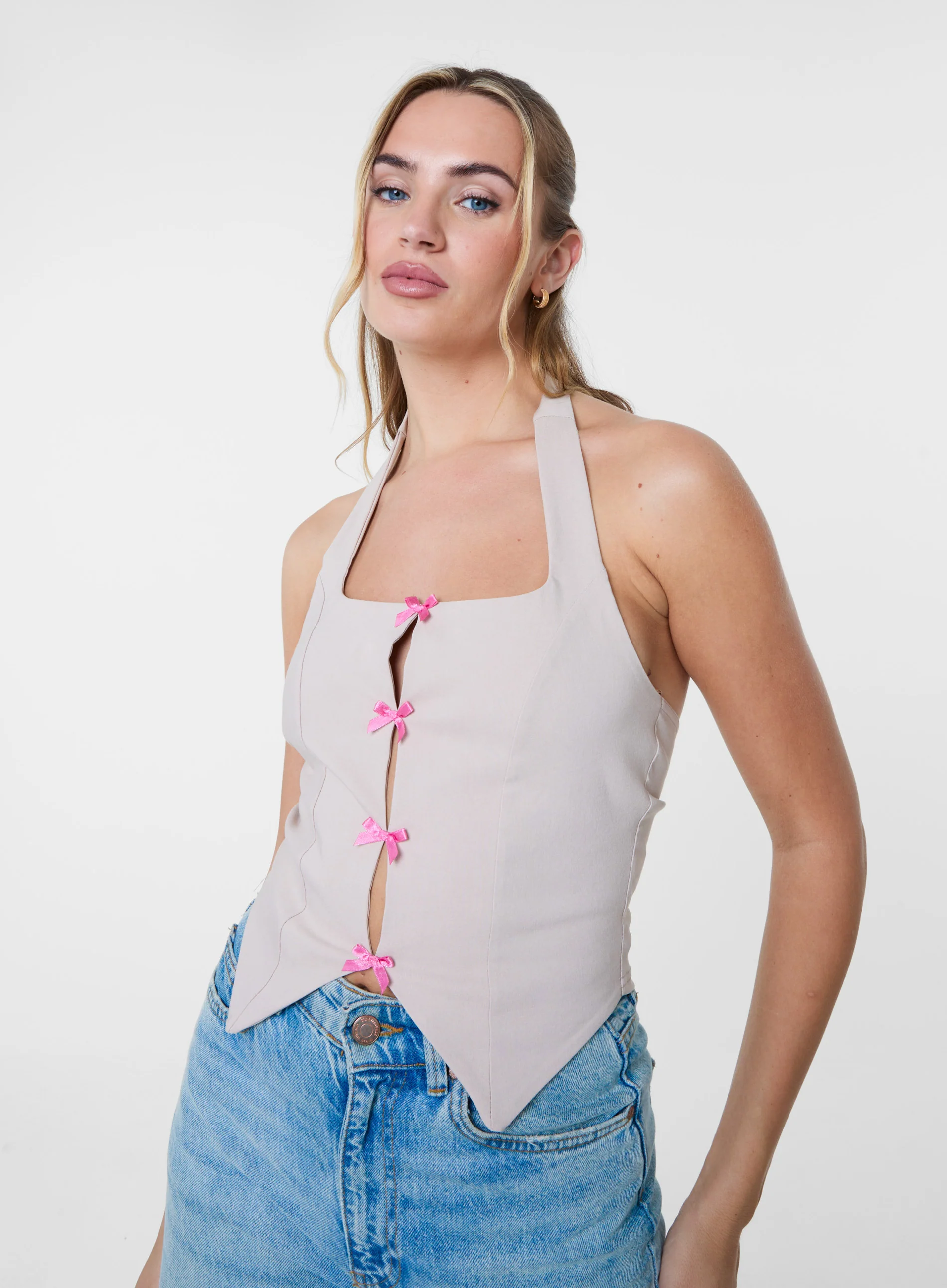 Halter Neck Top With Bows - Image 3