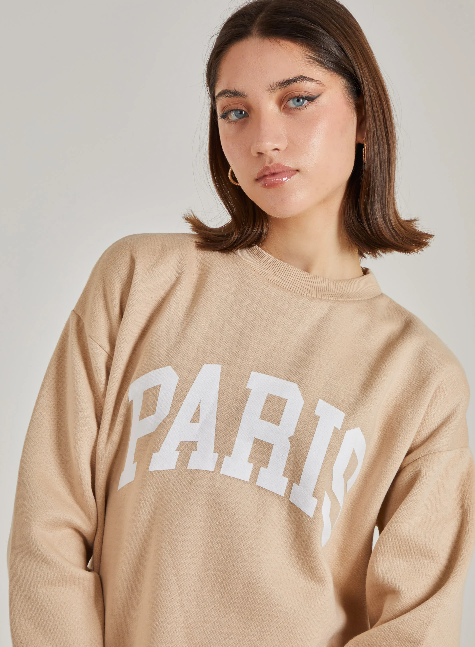 Paris Slogan Oversized Sweatshirt - Image 3