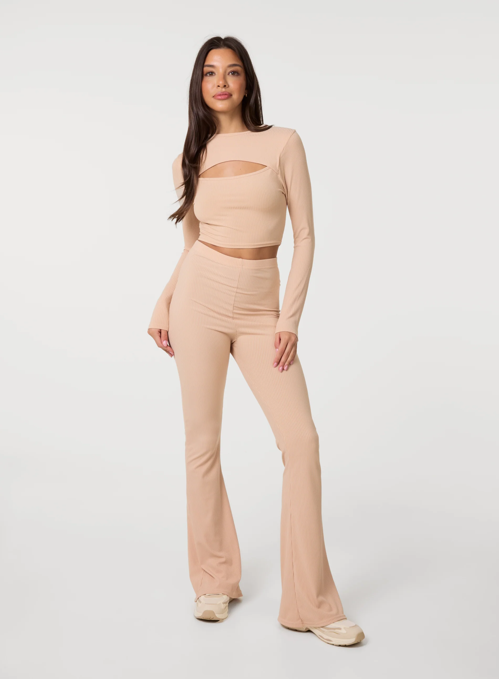 Ribbed Long Sleeve Letterbox Top - Image 2