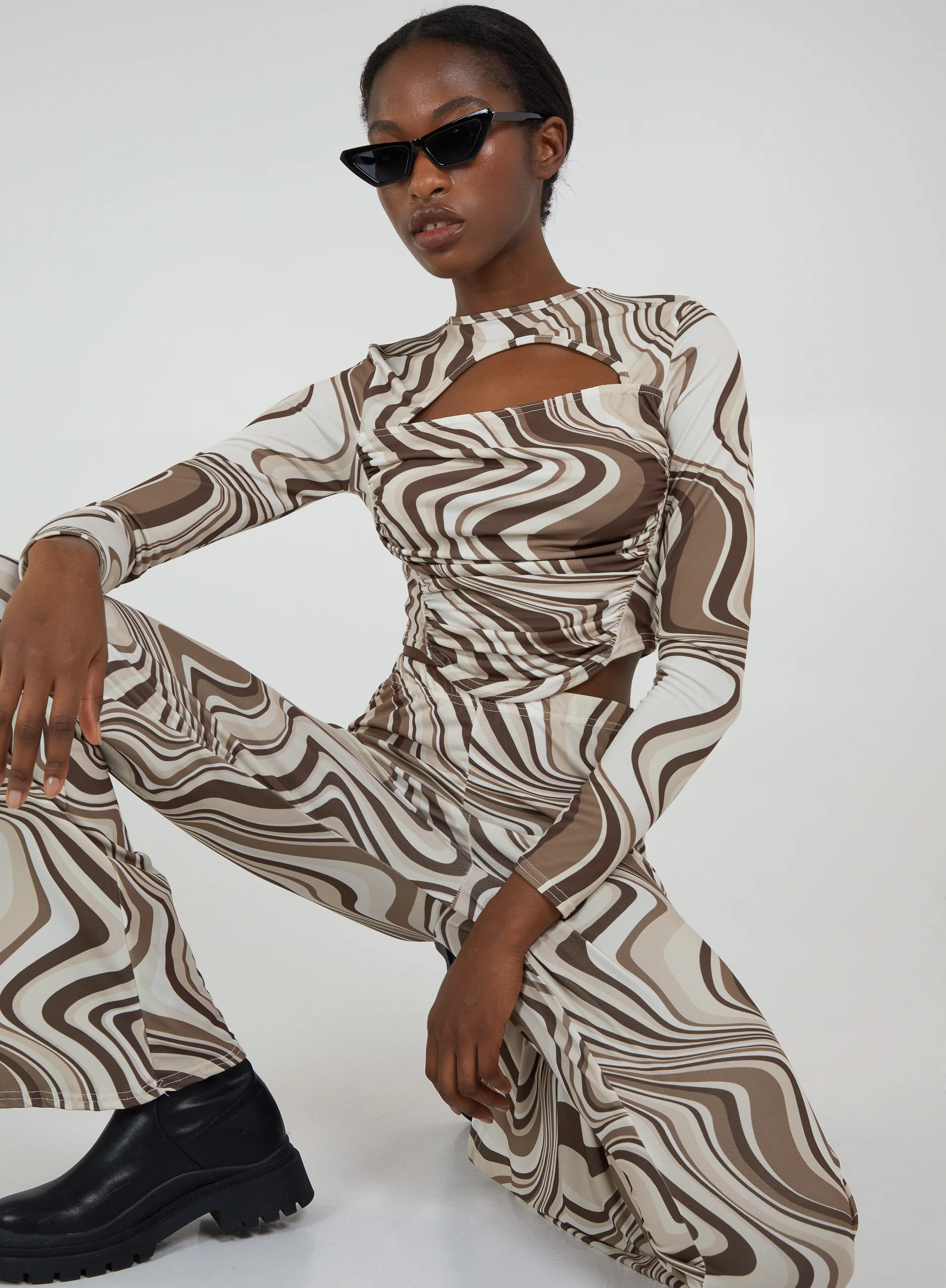 Swirl Print Cut Out Top - Image 3