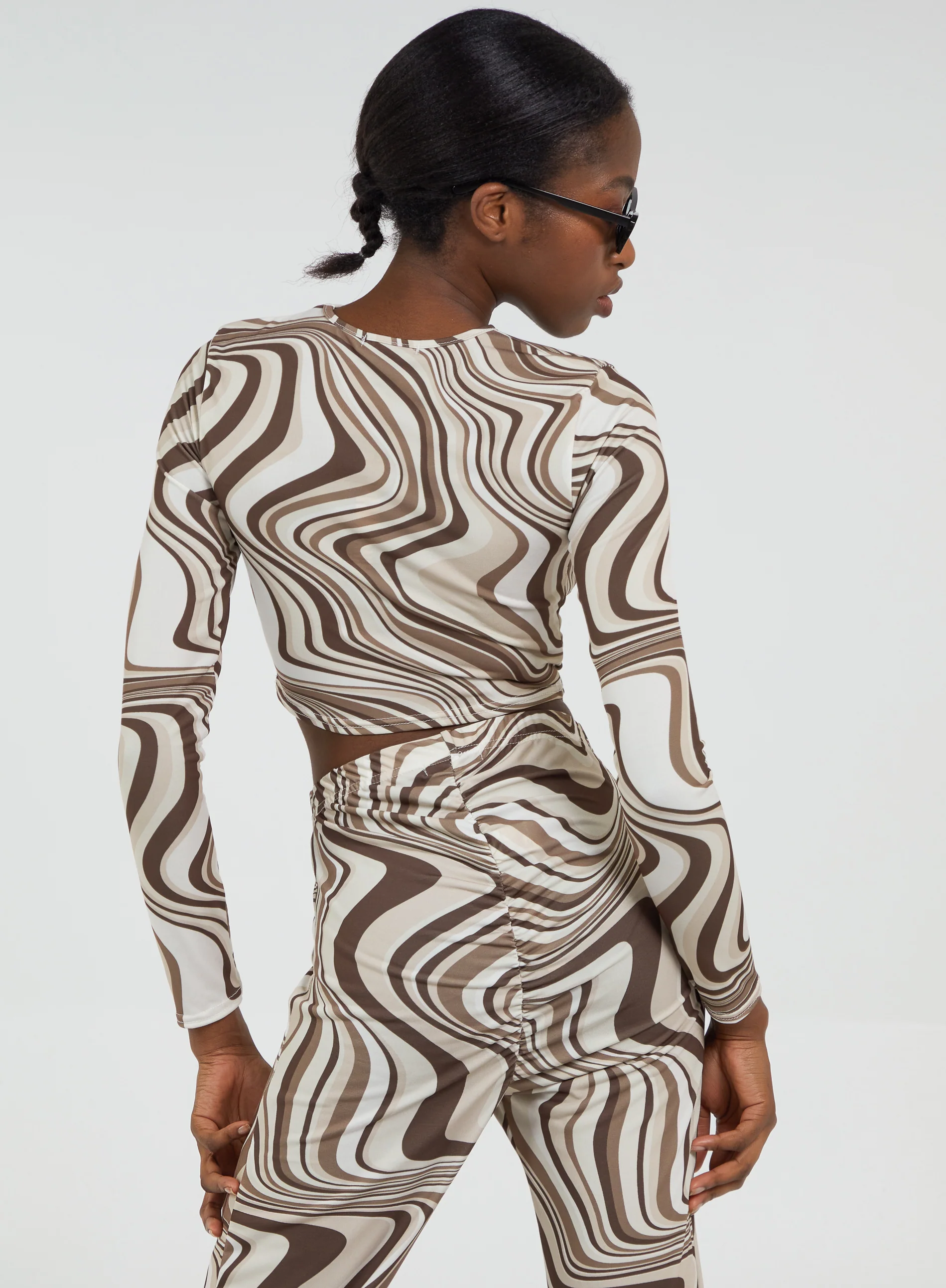 Swirl Print Cut Out Top - Image 5