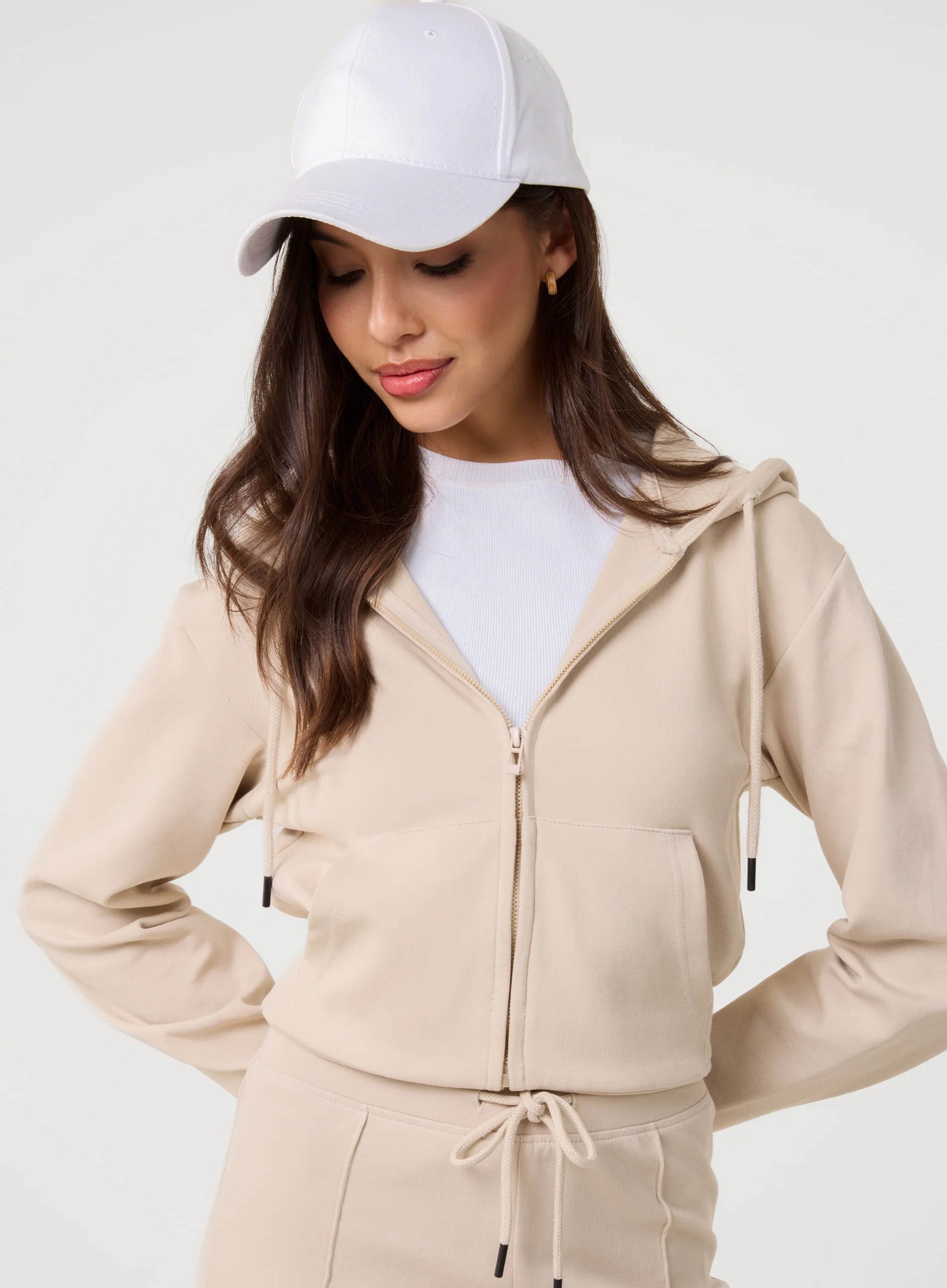 Zip Up Cropped Hoodie - Image 3