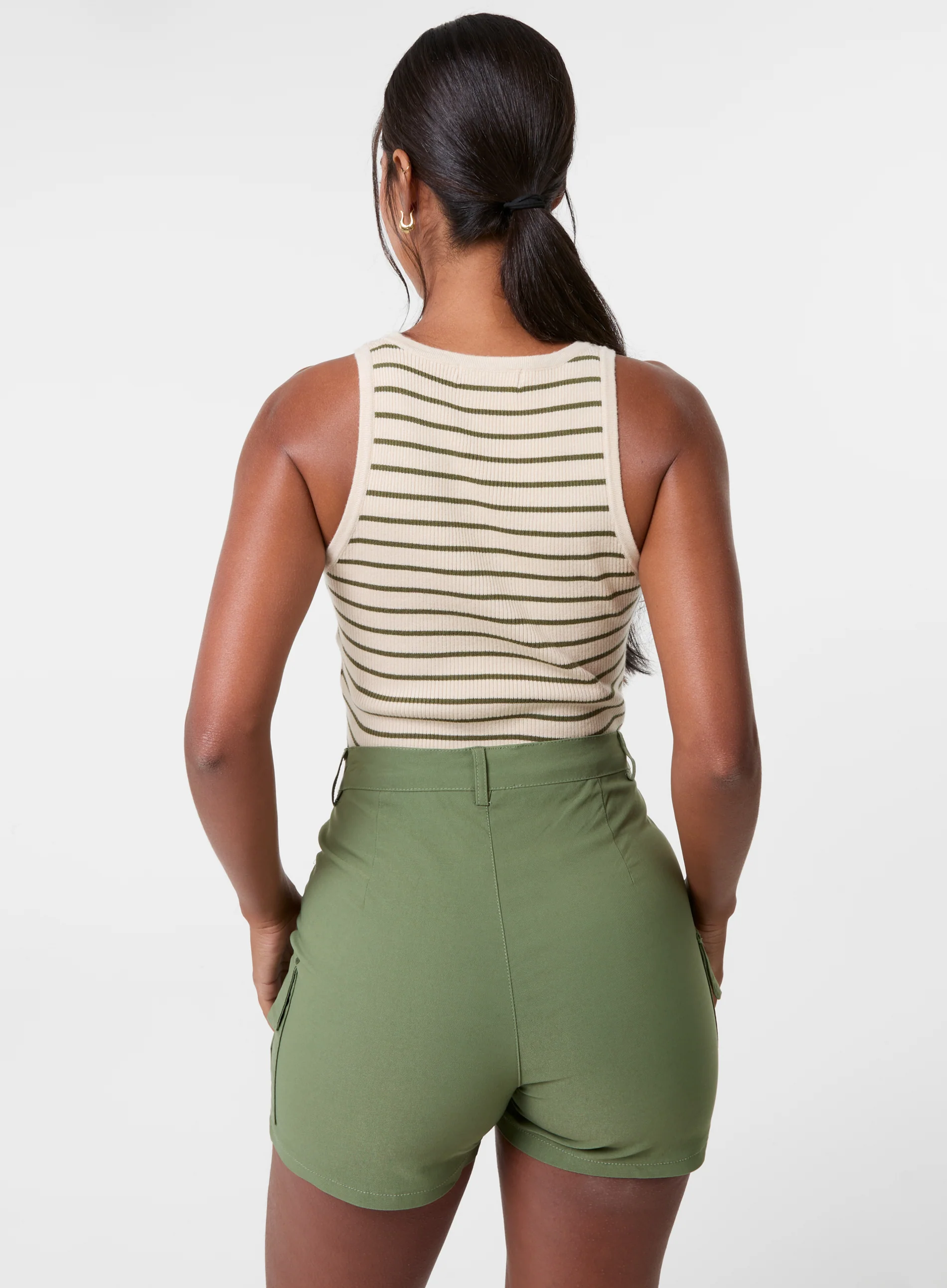 Stripe Crop Vest Top - Image 6