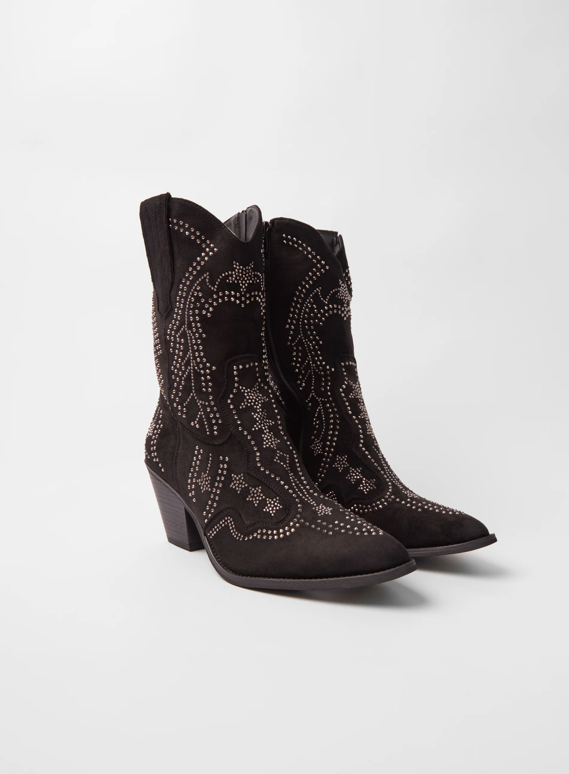 Studded Mid Length Cowboy Boots - Image 4