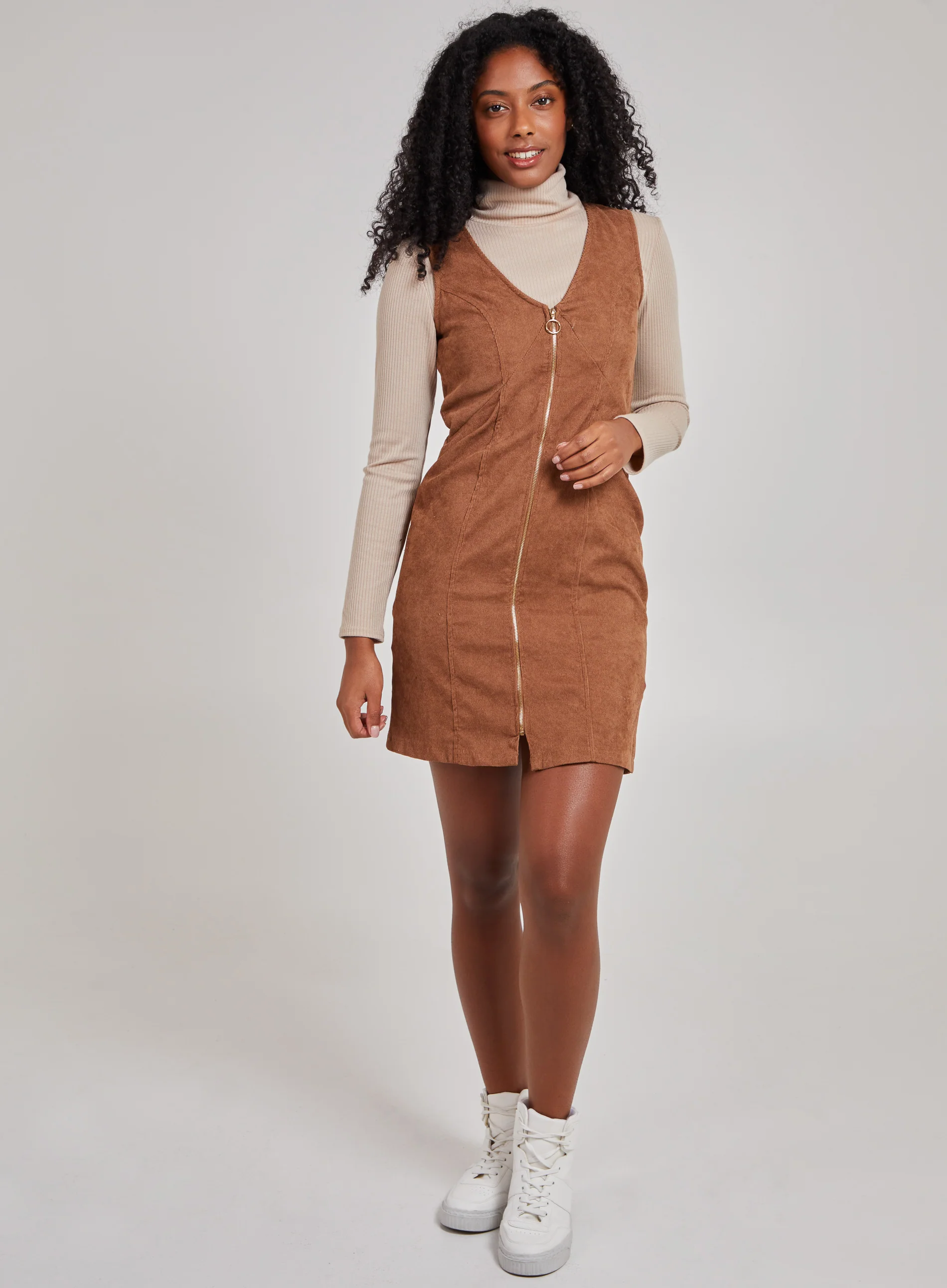 Zip Through Cord Dress - Image 2