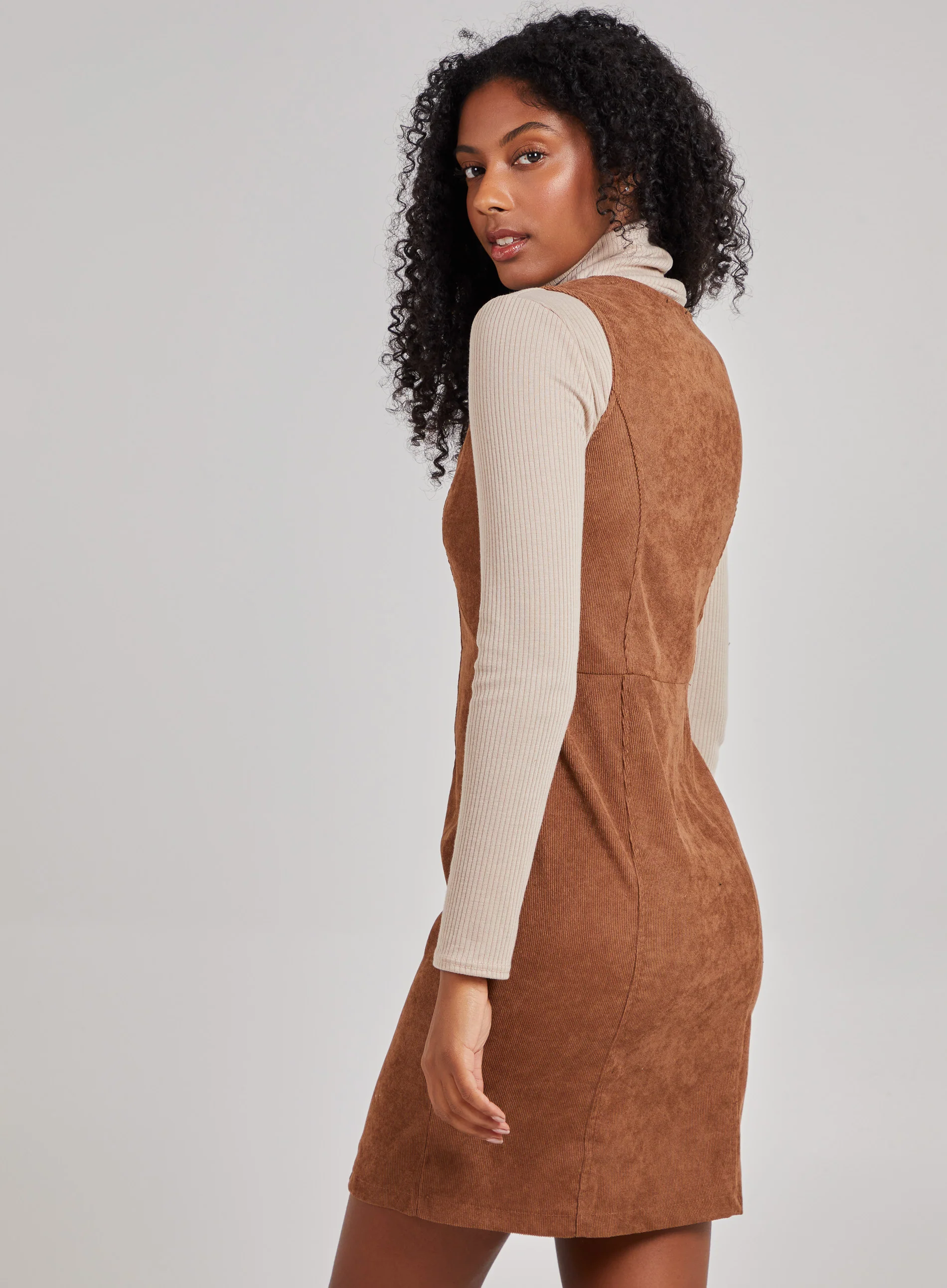 Zip Through Cord Dress - Image 4