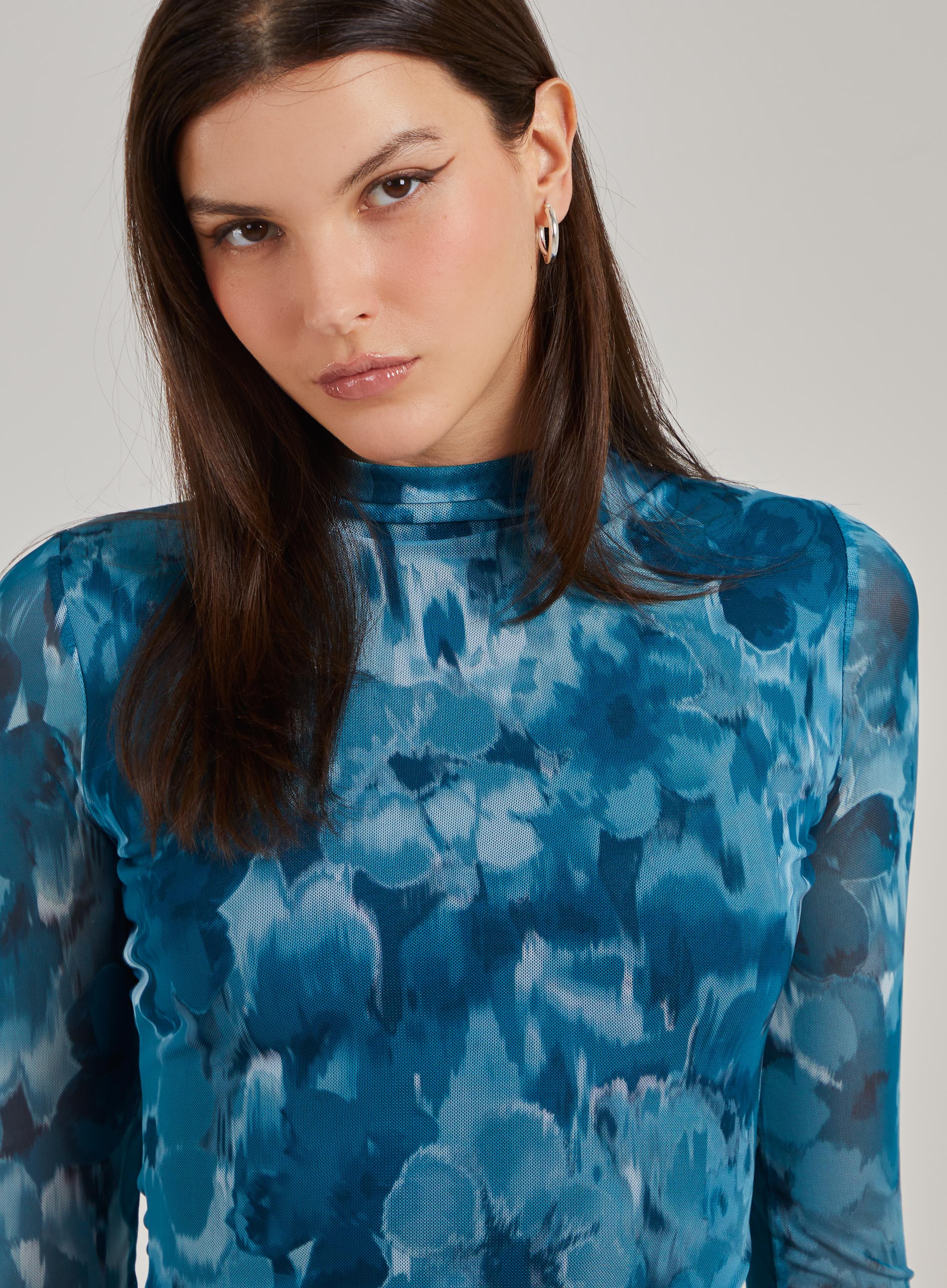 Graphic Floral High Neck Bodysuit - Image 4