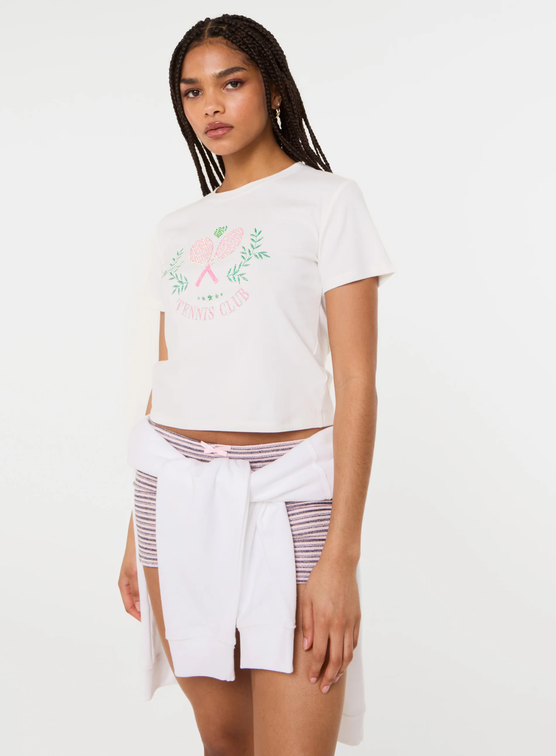 Tennis Club Embellished T-Shirt - Image 3