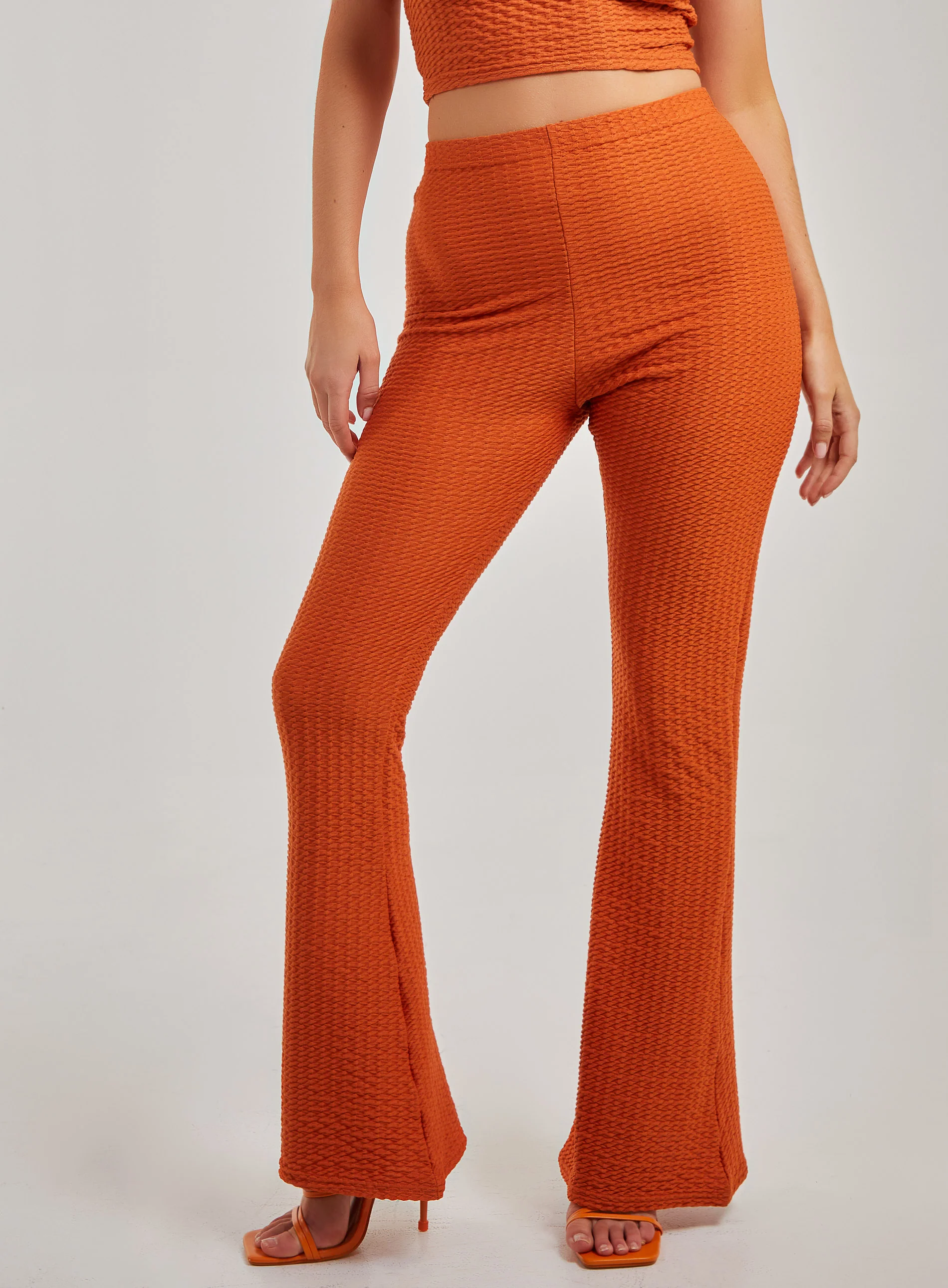 Waffle Flared Trousers - Image 2