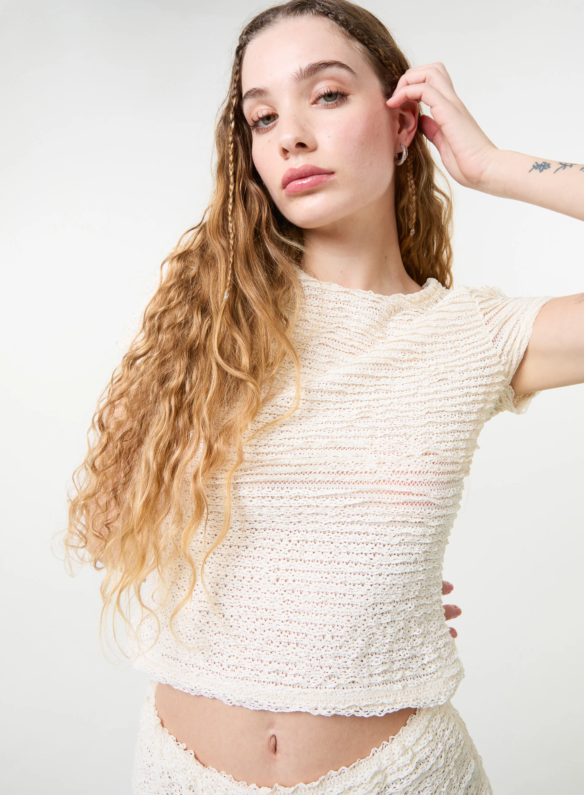 Textured Stretch Jersey Top - Image 2