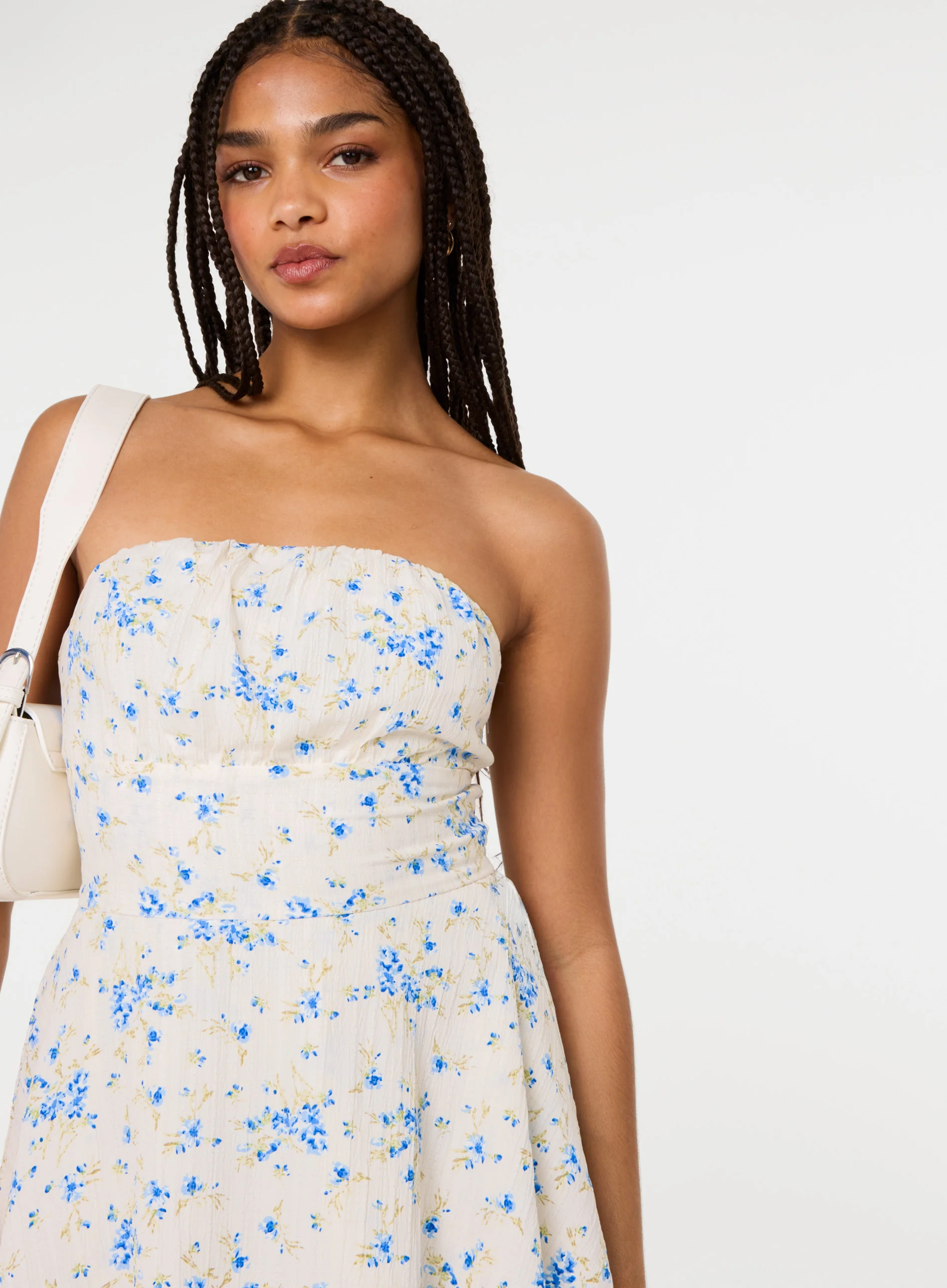 Tie Back Ditsy Bandeau Playsuit - Image 5