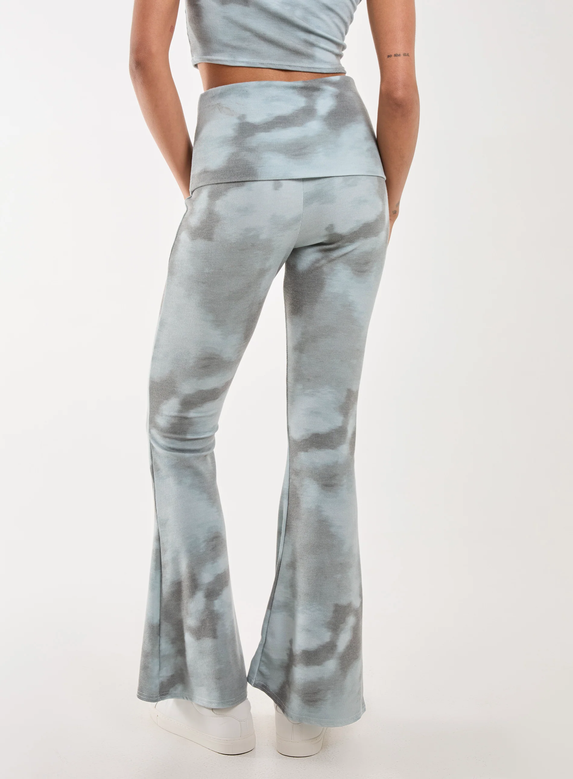Tie Dye Rib Fold Over Flares - Image 4