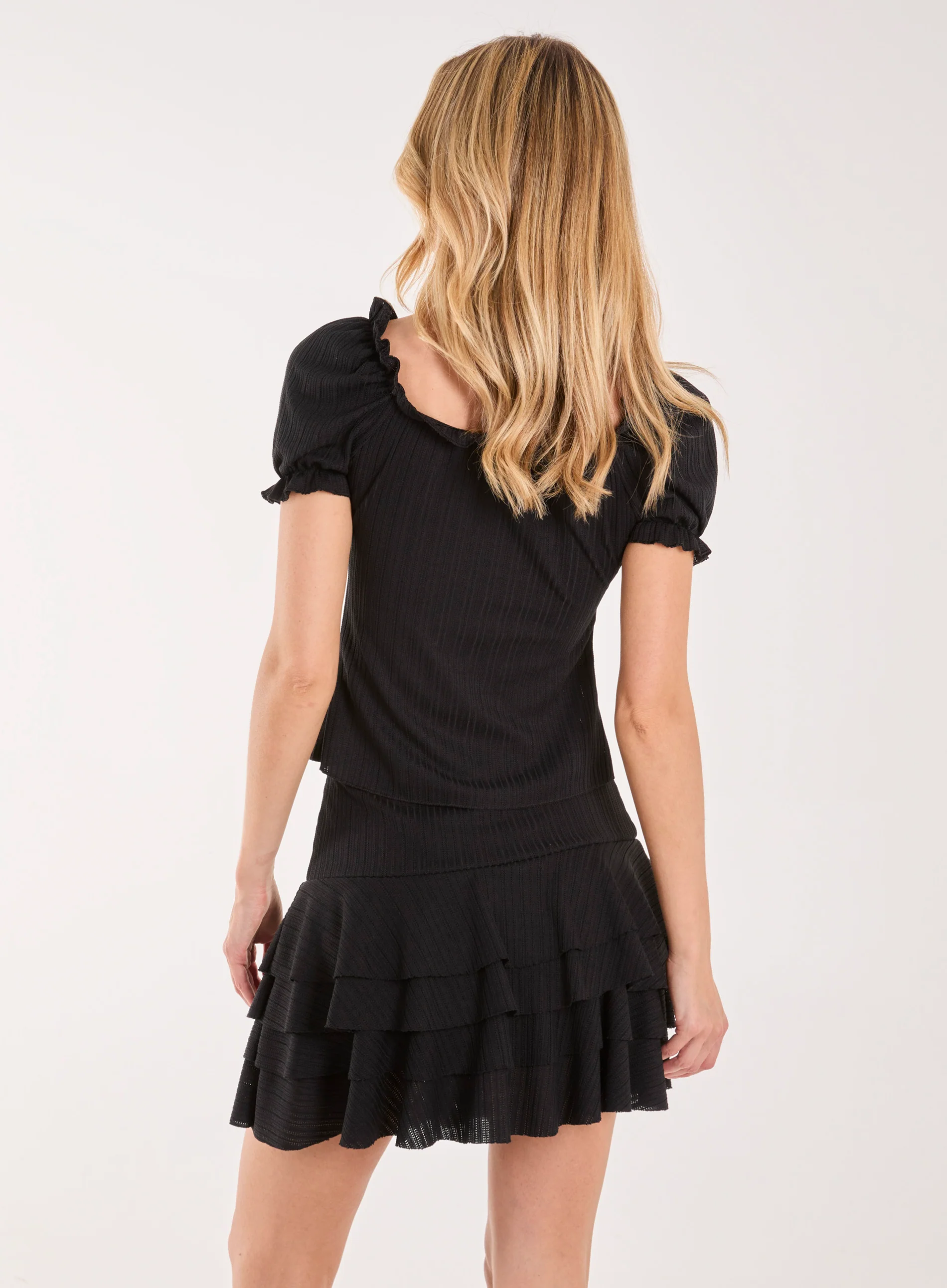 Tie Front Puff Sleeve Top - Image 4