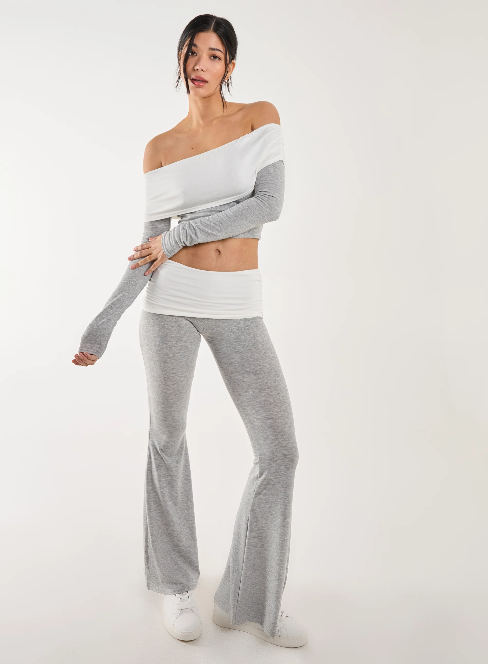 Two Tone Bardot Top - Image 2