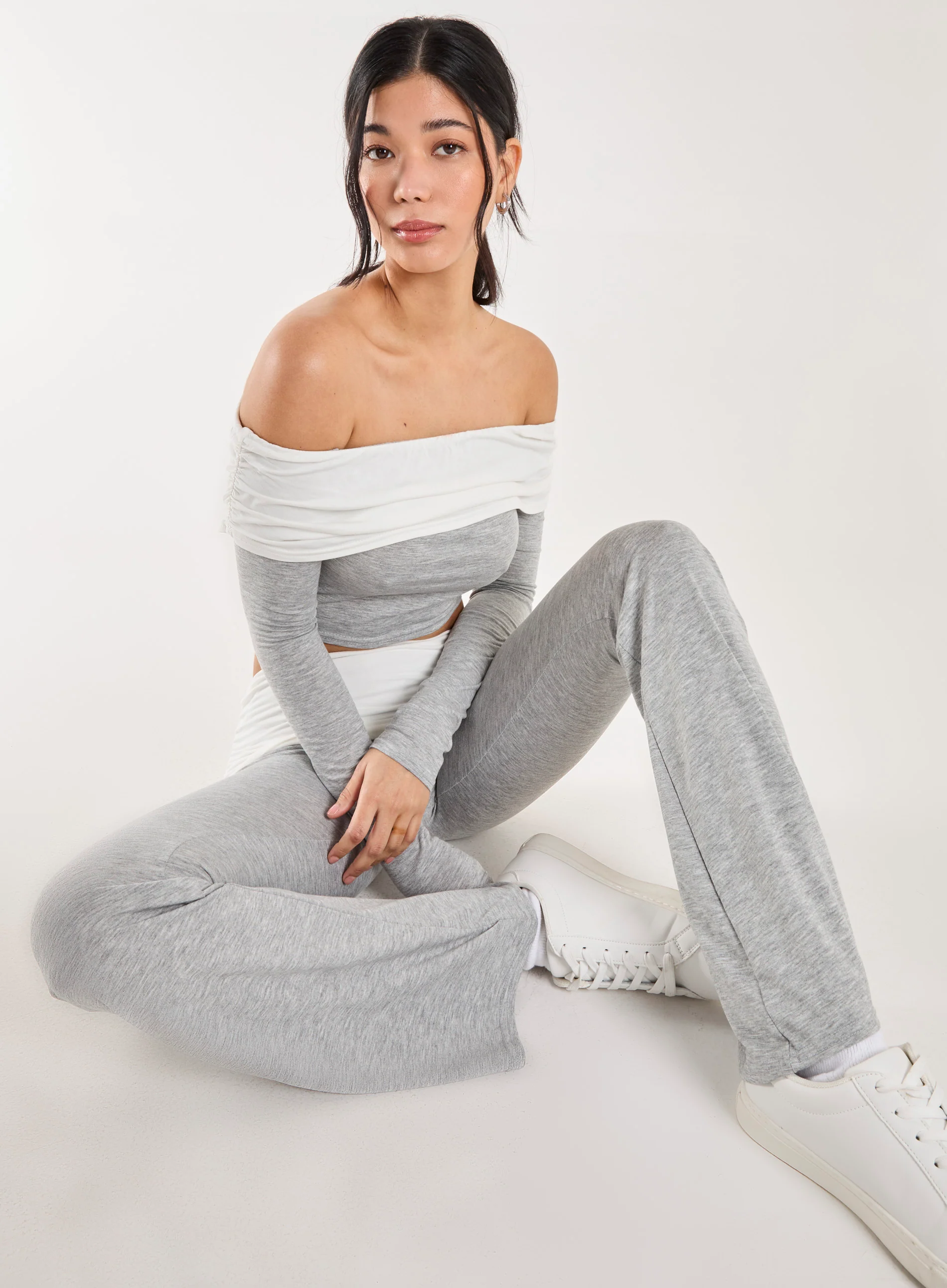 Two Tone Bardot Top - Image 3