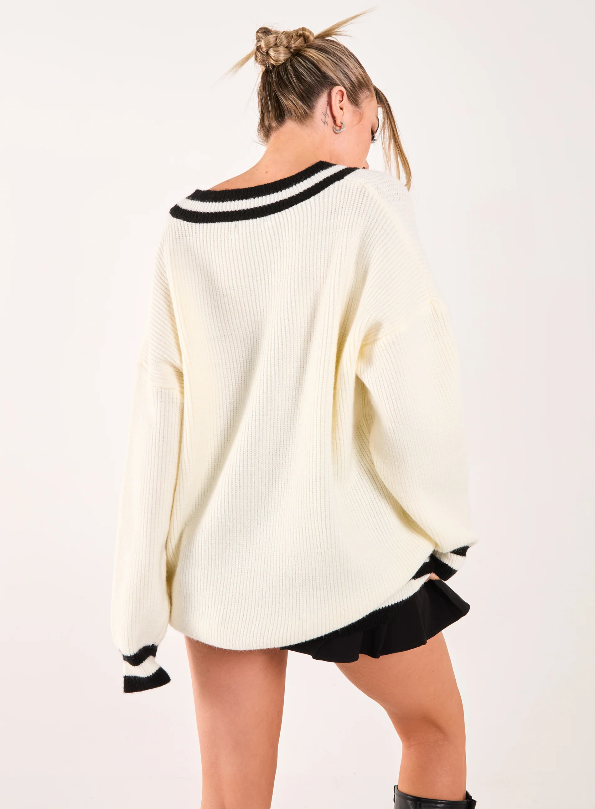 Varsity Knit Oversized Jumper - Image 4