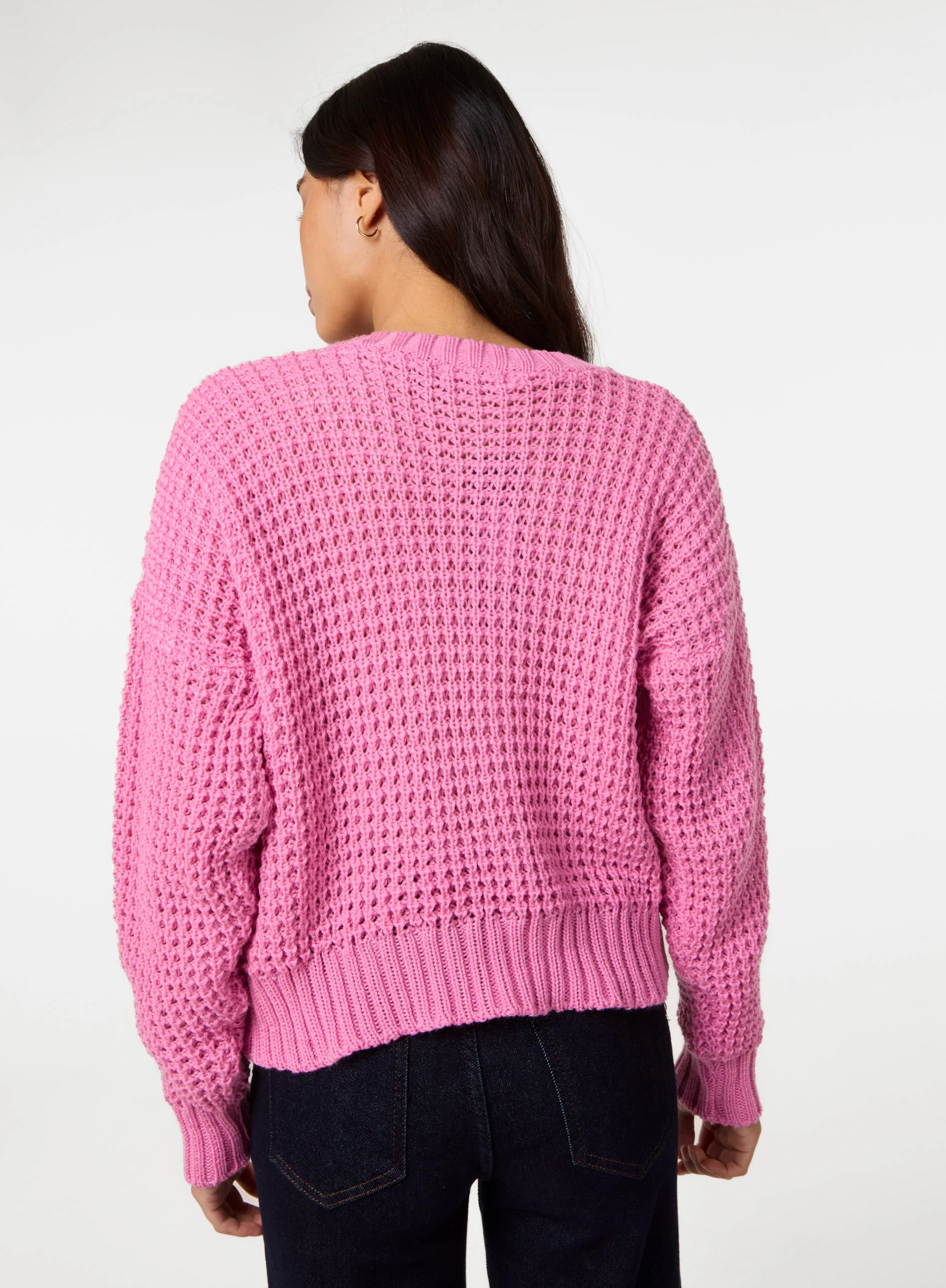 Waffle Knit Crop Jumper - Image 4