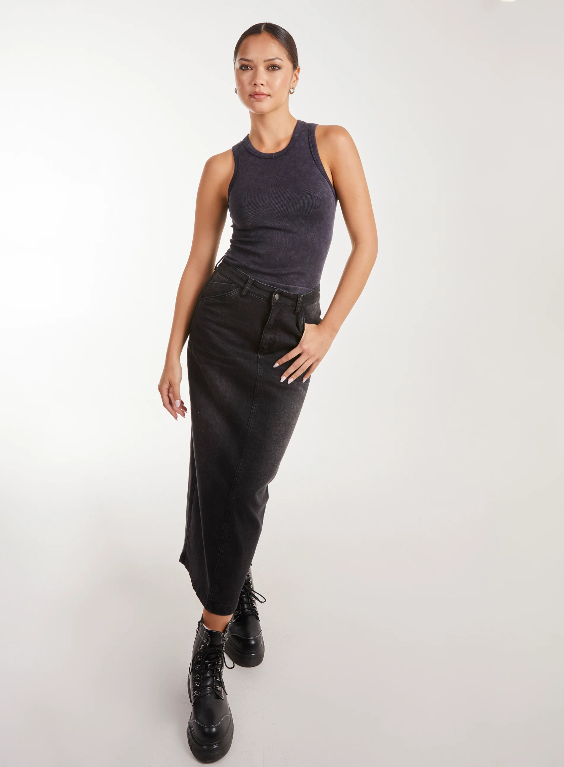 Washed Active Rib Vest - Image 2