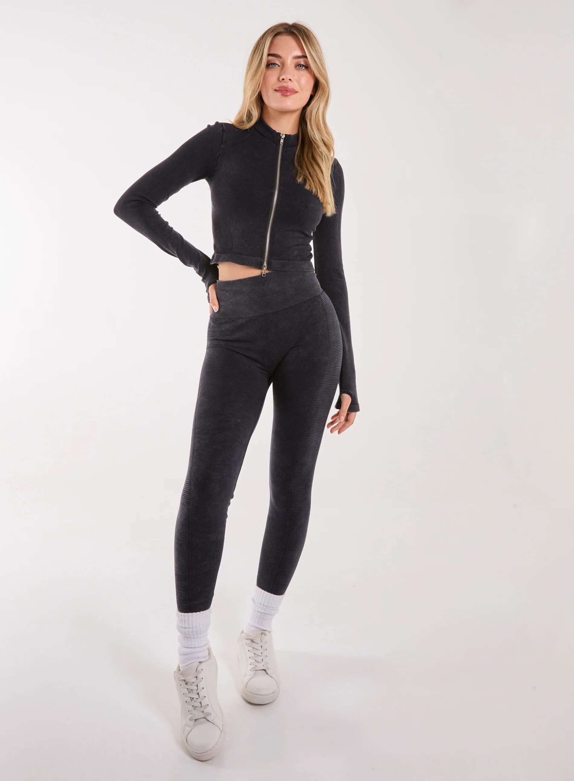 Active Rib Double Zip Top - Image 3