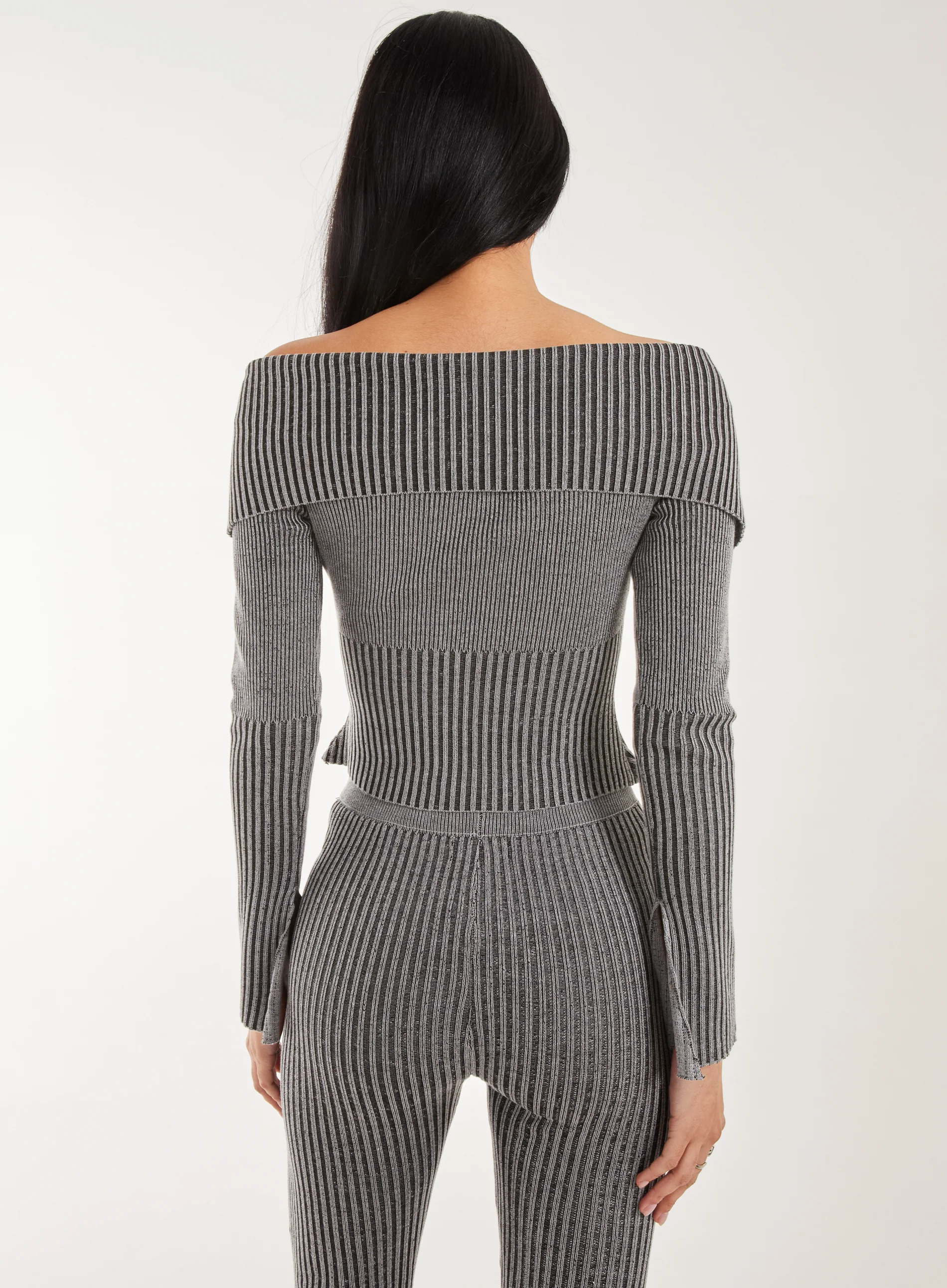 Washed Rib Fold-Over Cardigan - Image 4