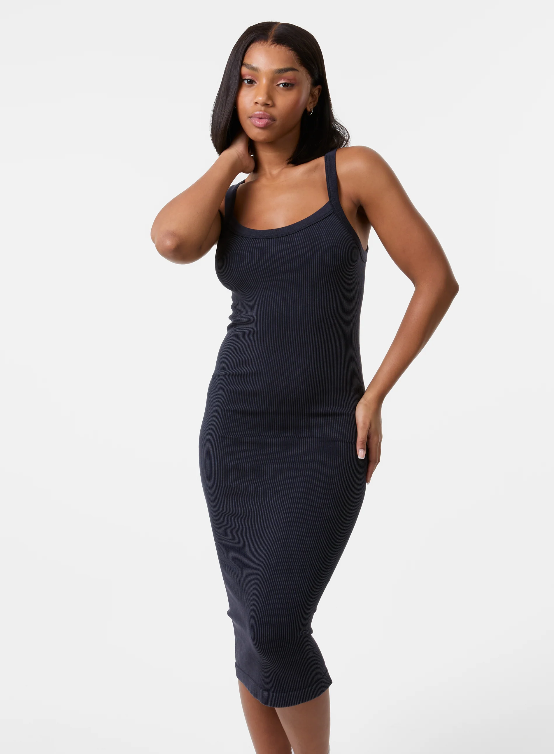 Washed Ribbed Racer Dress - Image 2
