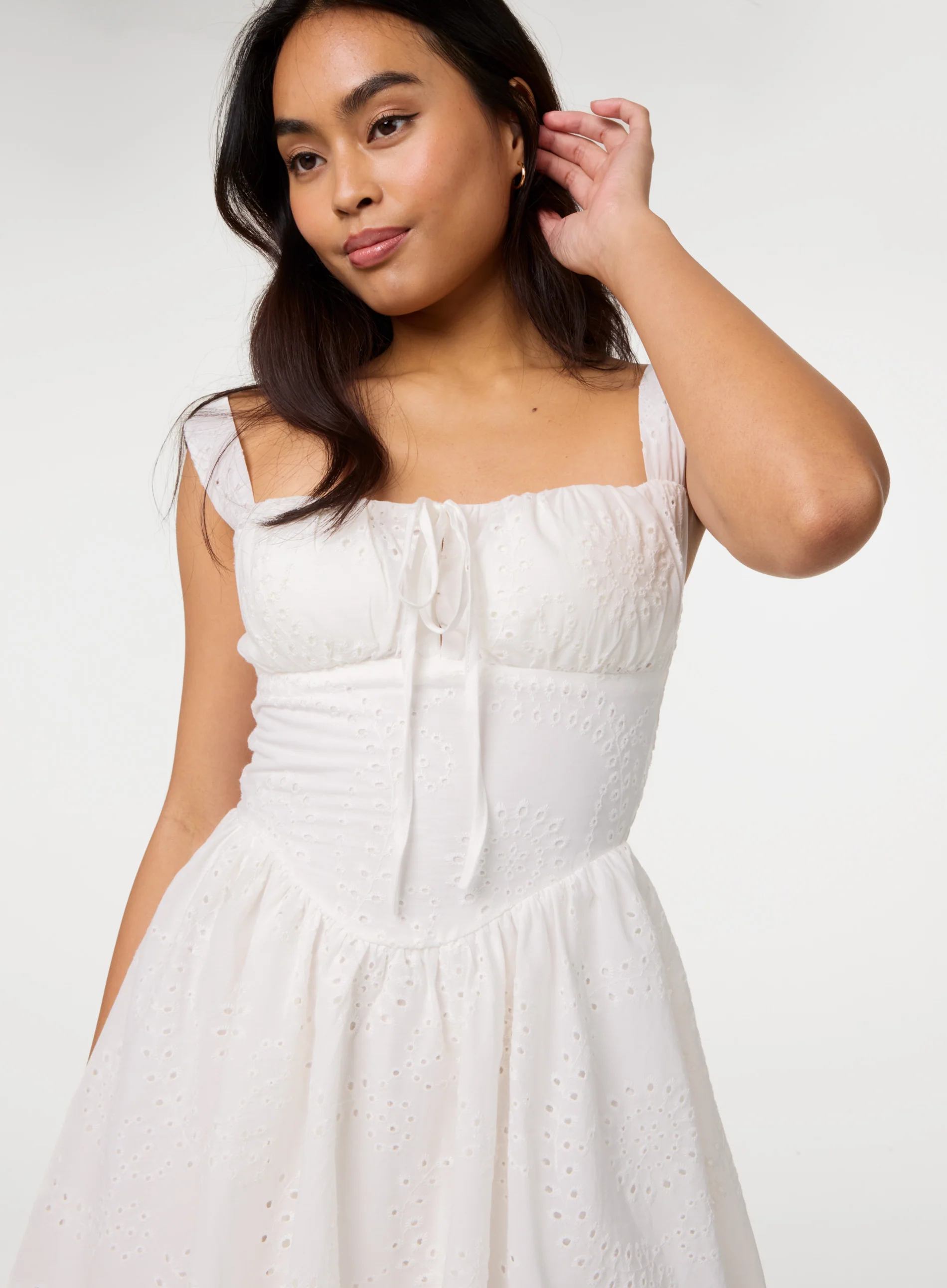 Broderie Skater Dress - Image 5