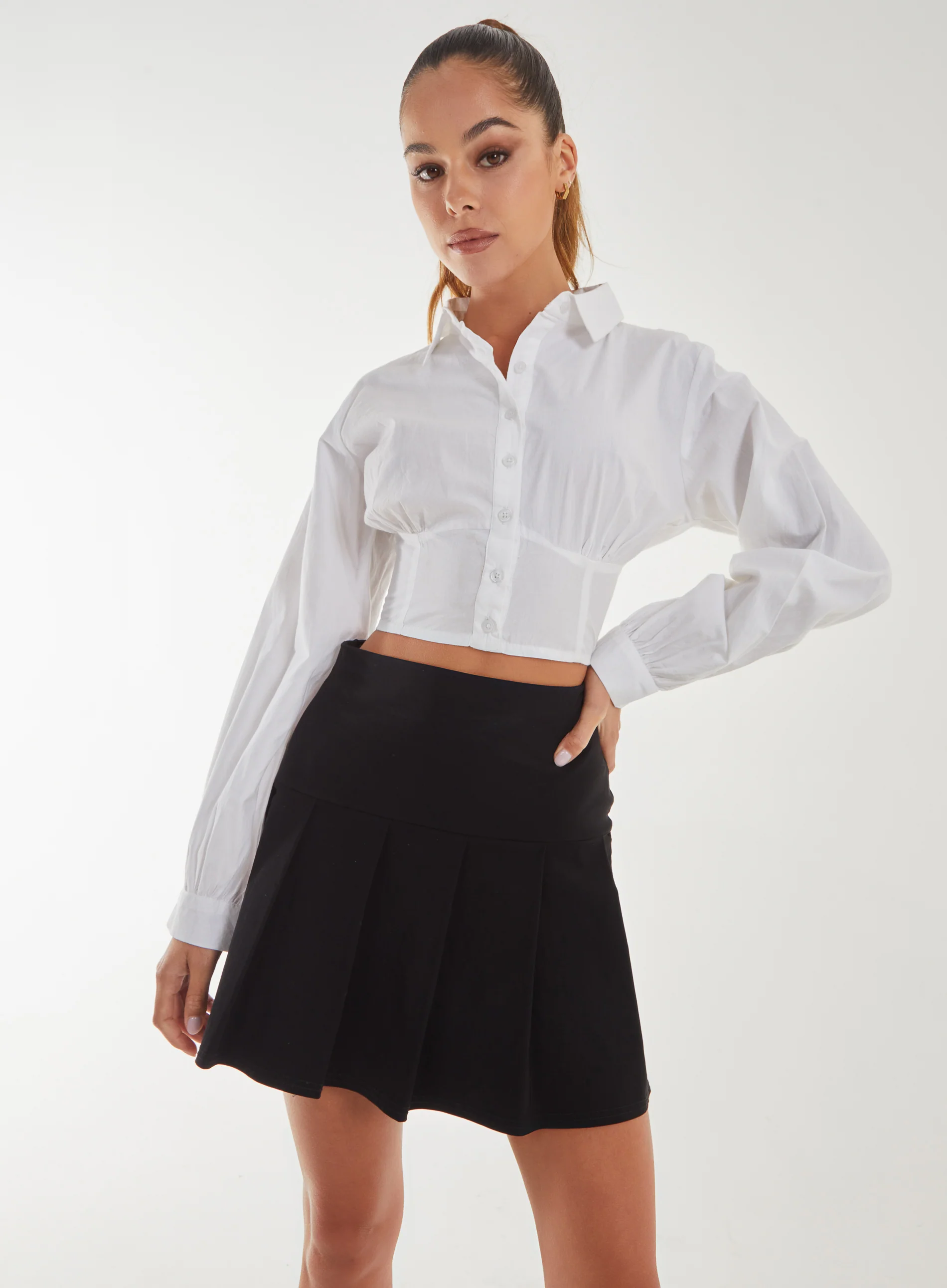 Corset Cropped Shirt