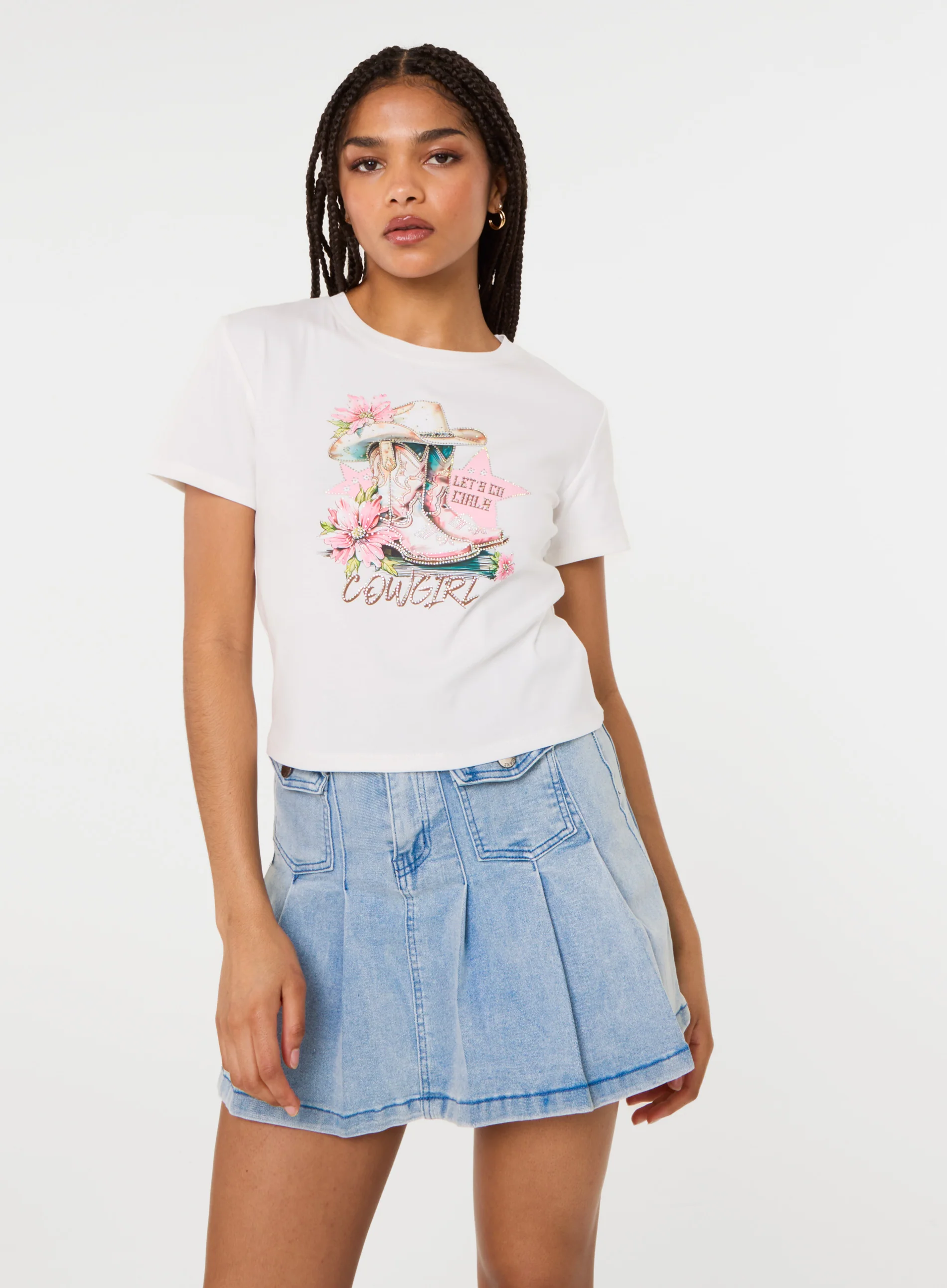 Cowboy Boot Embellished T-Shirt - Image 4