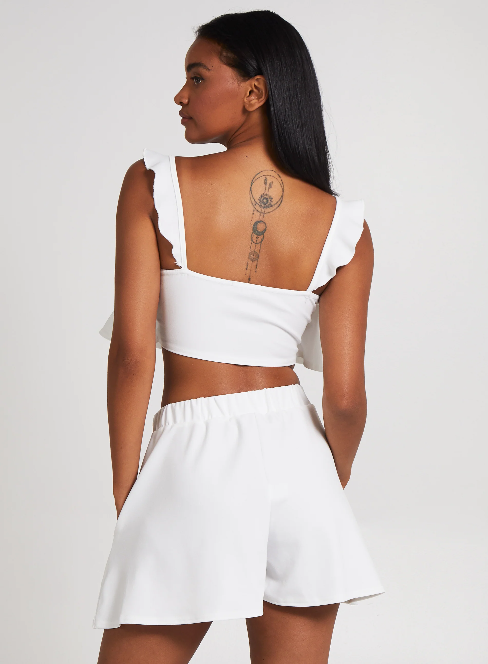 Frill Strap Detail Crop Top - Image 6