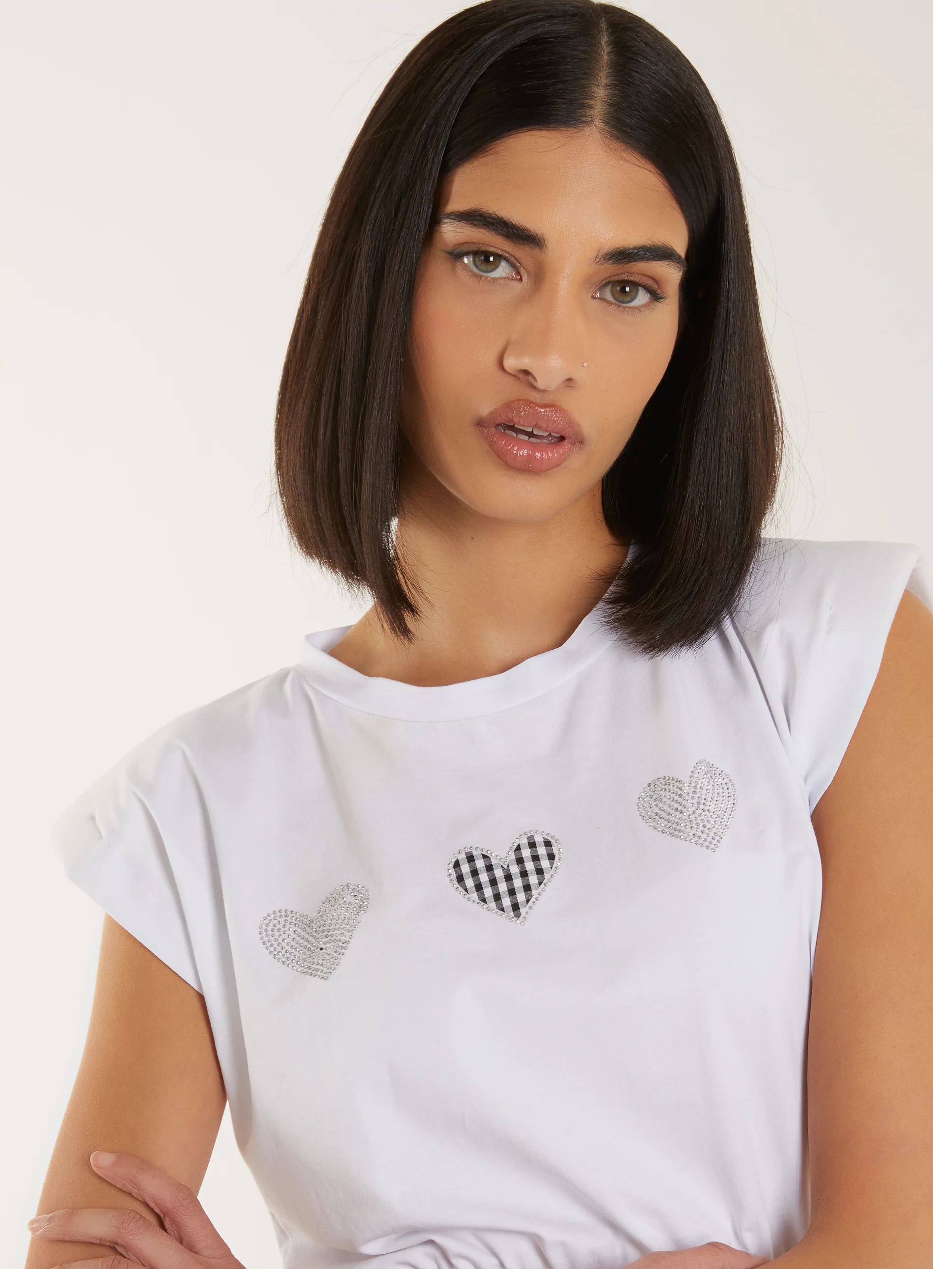 Glitter Heart Crop Top - Image 3