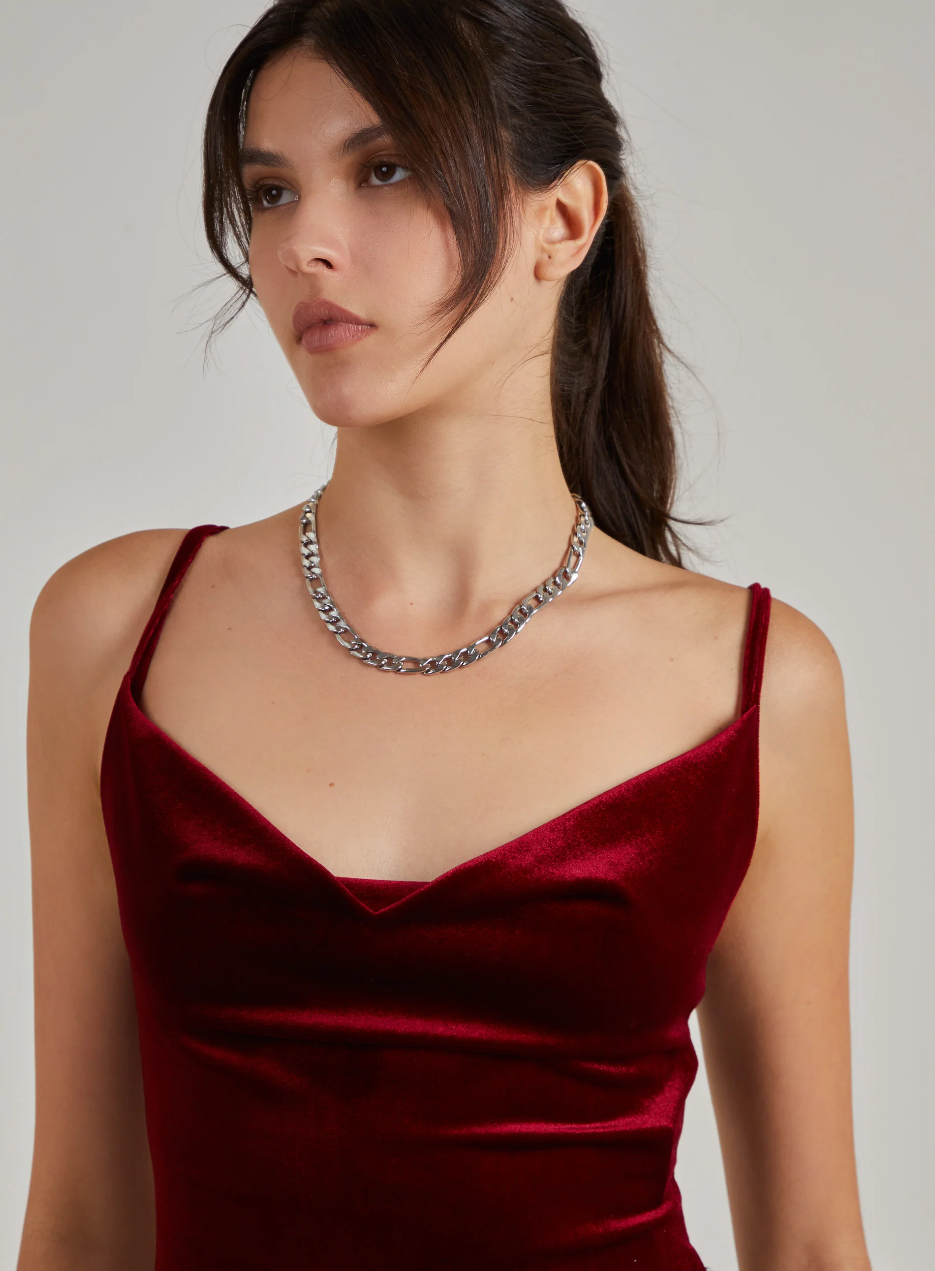 Velvet Cowl Neck Bodysuit - Image 4