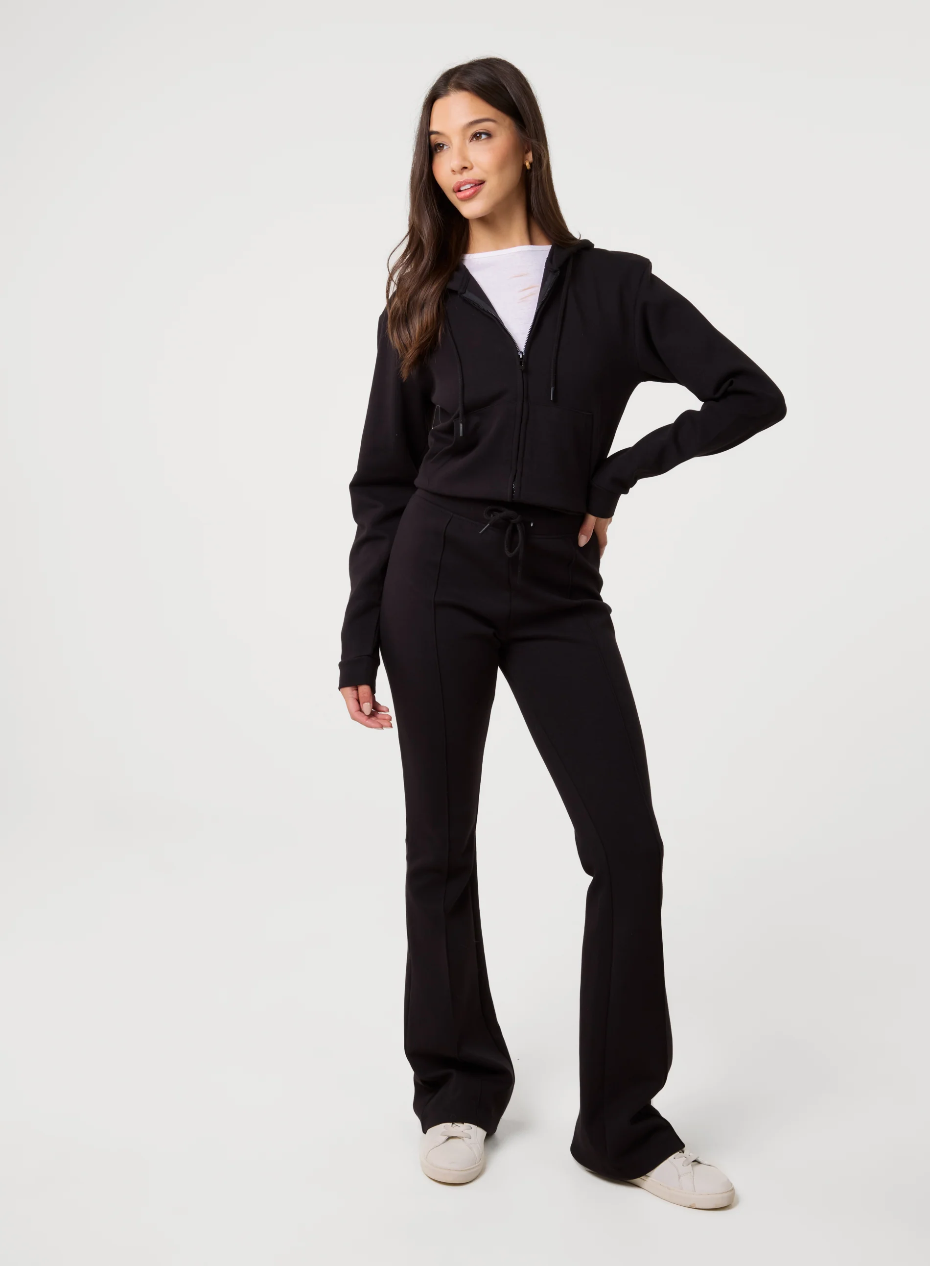 Zip Up Cropped Hoodie - Image 2